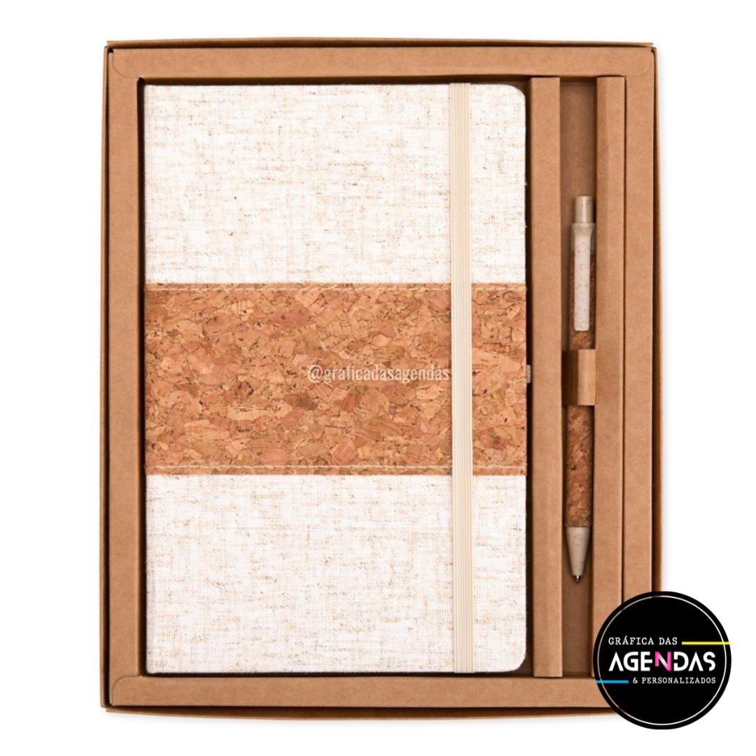 Kit Personalizado EcoLinho (Caderno + Caneta)